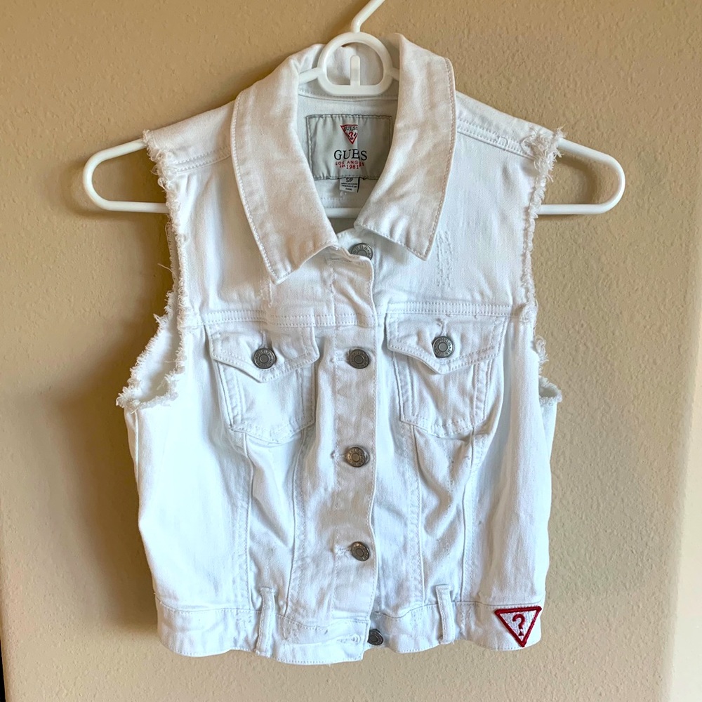 White jean jacket